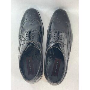 Florsheim Mens Size 11.5 D Black Leather Wingtip Oxford Dress Shoes